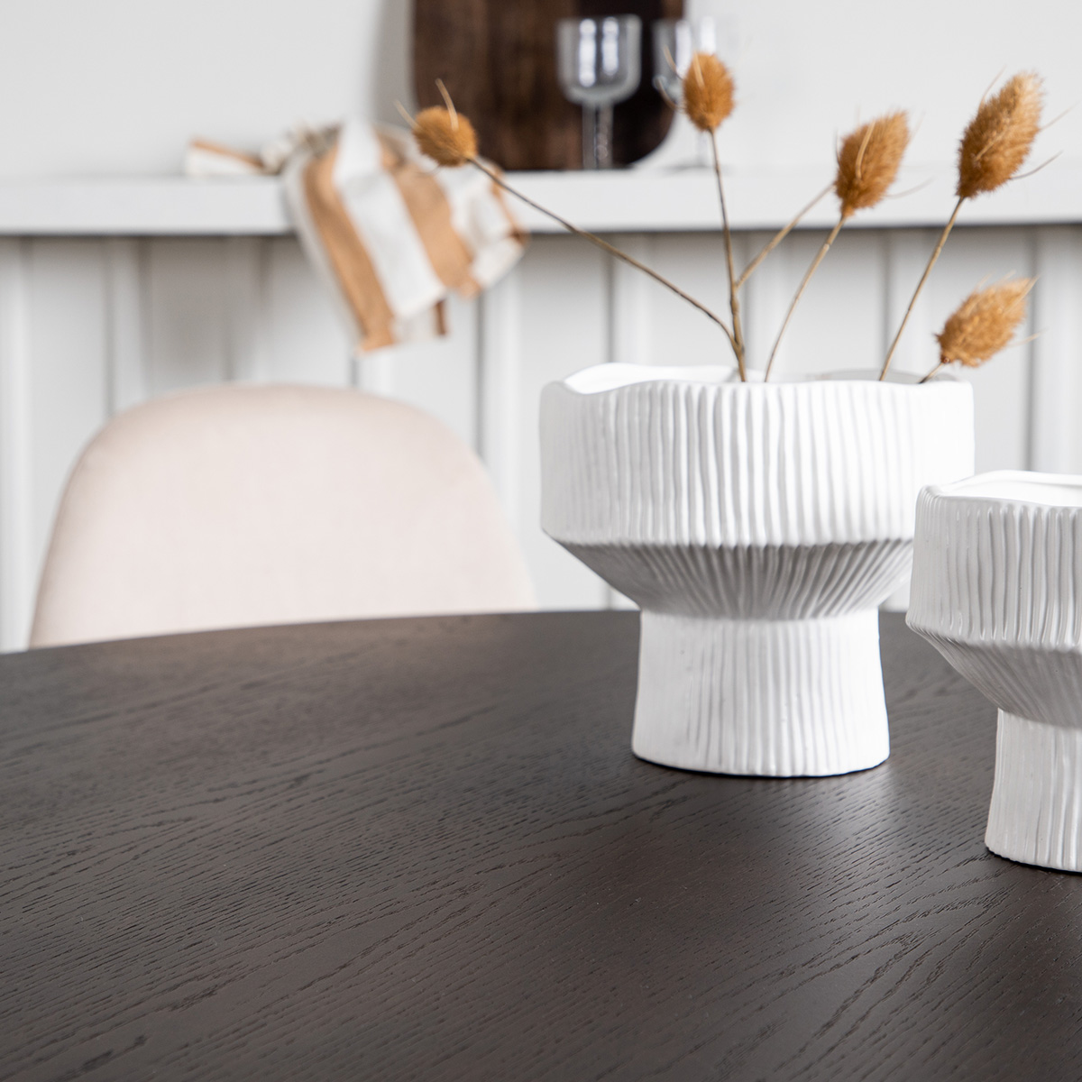 Spisegruppe Venture Home Stone med 4 Polar Stoler Fløyel