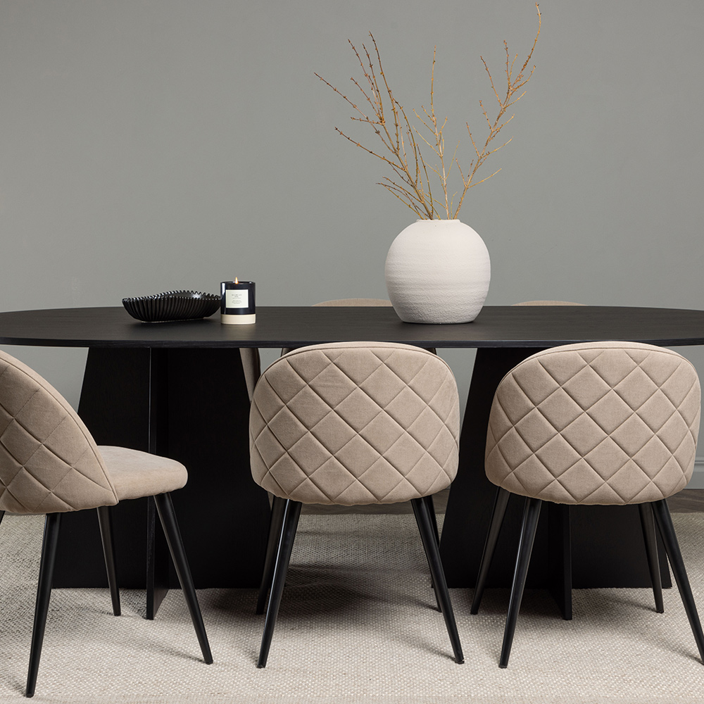 Spisegruppe Venture Home Bootcut Oval med 6 Velvet Stoler