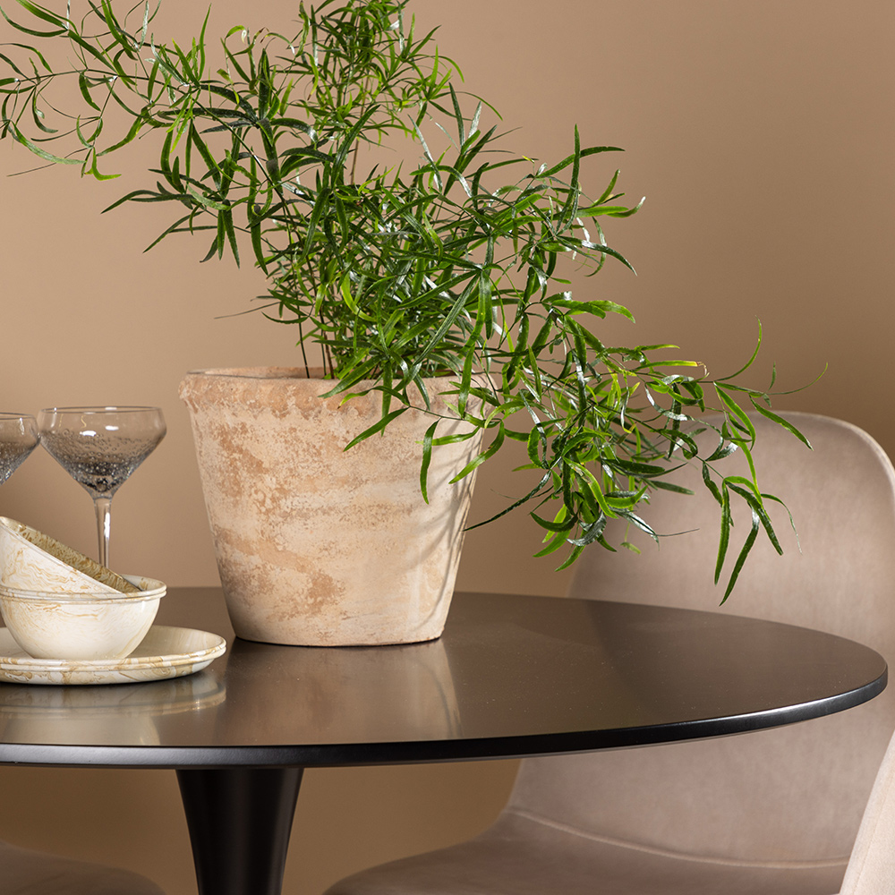 Spisegruppe Venture Home Glade Ø 100 cm med 4 Polar Stoler Fløyel