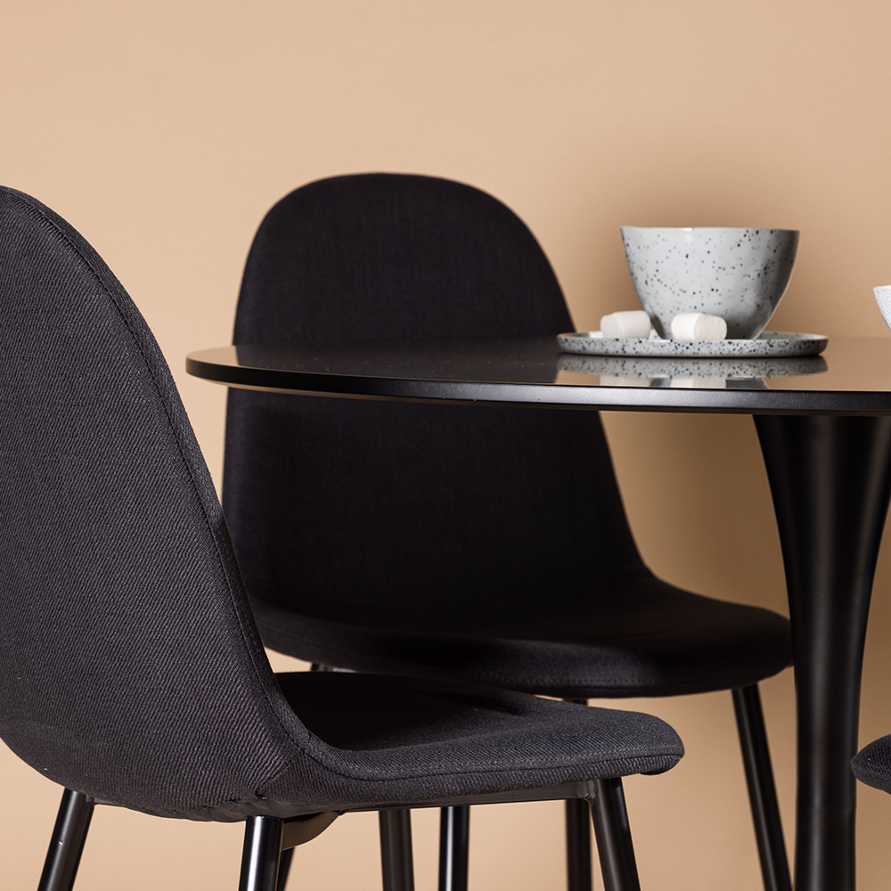 Spisegruppe Venture Home Glade Ø 100 cm med 4 Polar Stoler