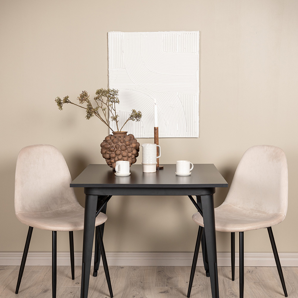 Spisegruppe Venture Home Tempe med 2 Polar Stoler Fløyel