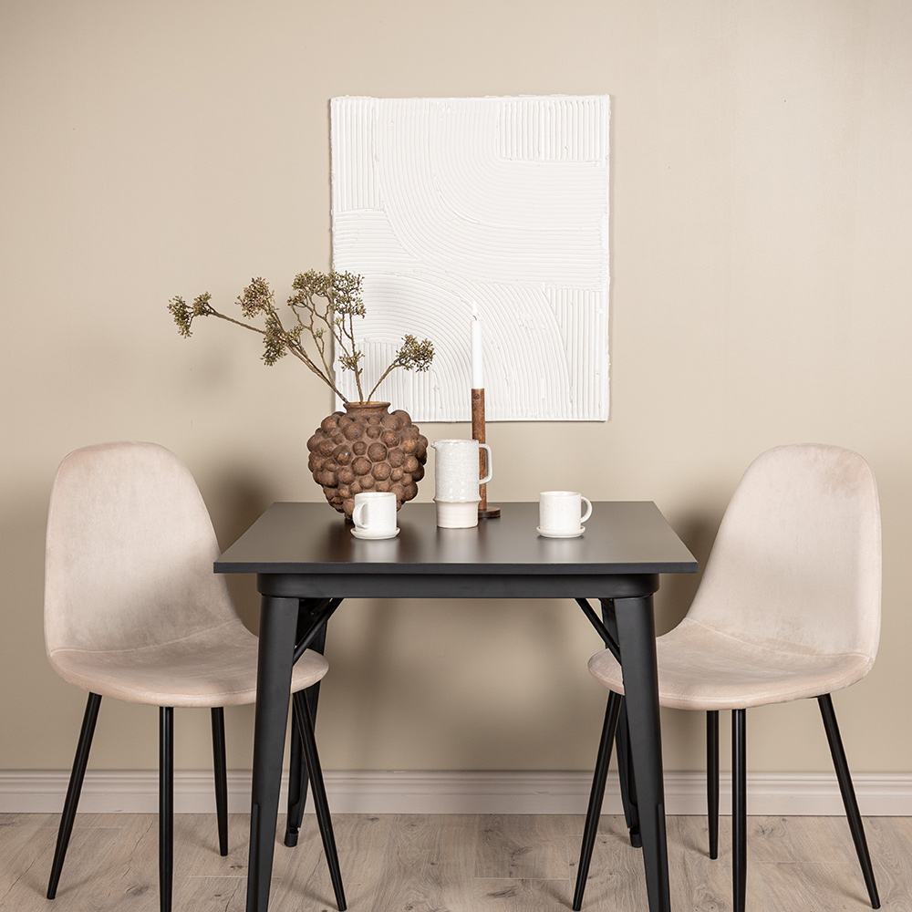 Spisegruppe Venture Home Tempe med 2 Polar Stoler Fløyel