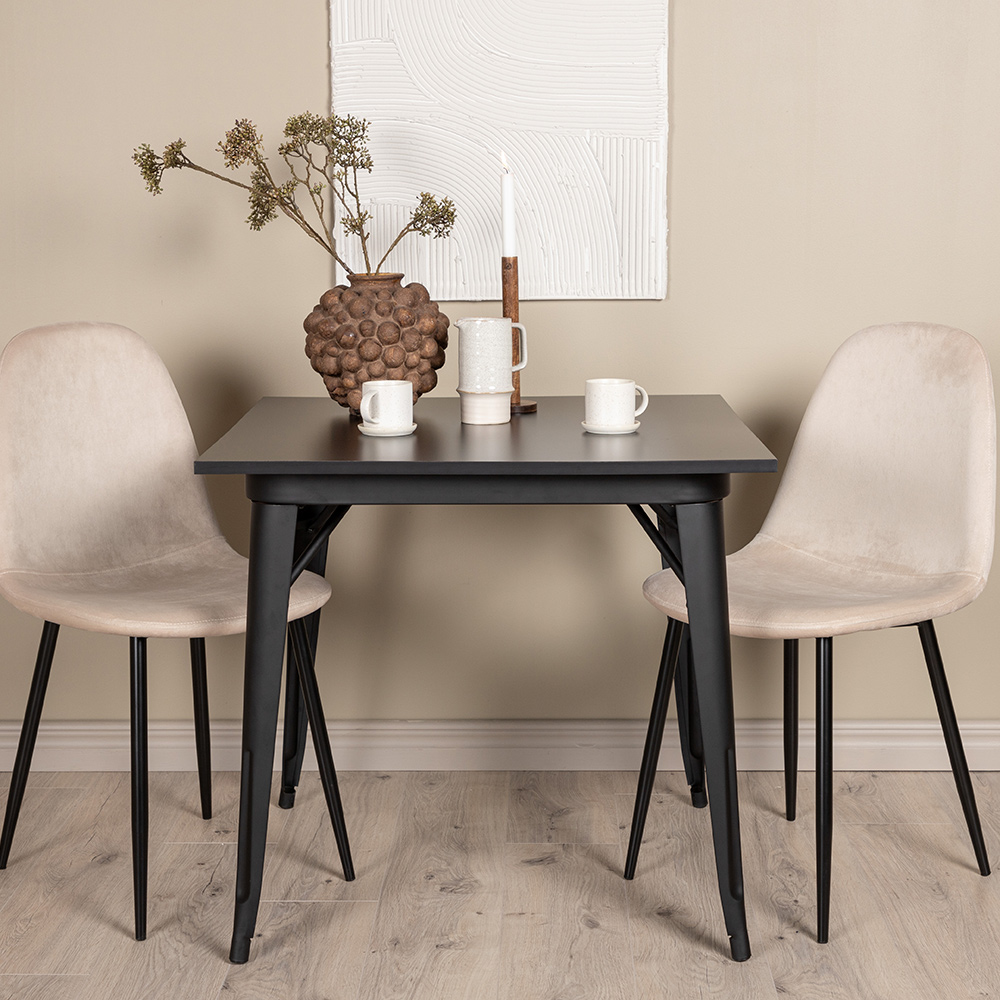 Spisegruppe Venture Home Tempe med 2 Polar Stoler Fløyel