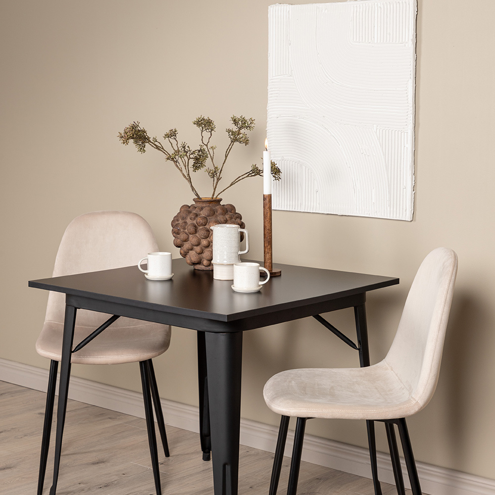 Spisegruppe Venture Home Tempe med 2 Polar Stoler Fløyel