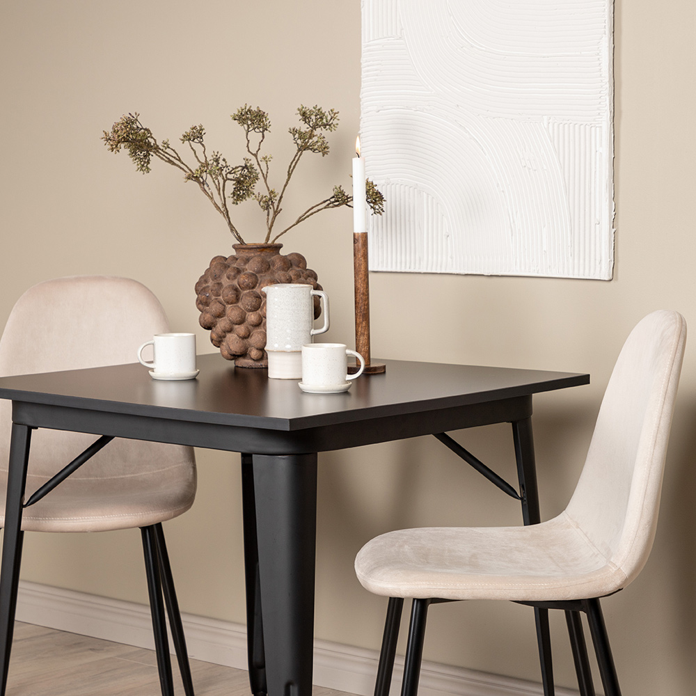 Spisegruppe Venture Home Tempe med 2 Polar Stoler Fløyel