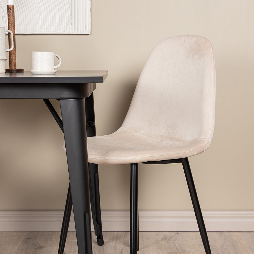 Spisegruppe Venture Home Tempe med 2 Polar Stoler Fløyel