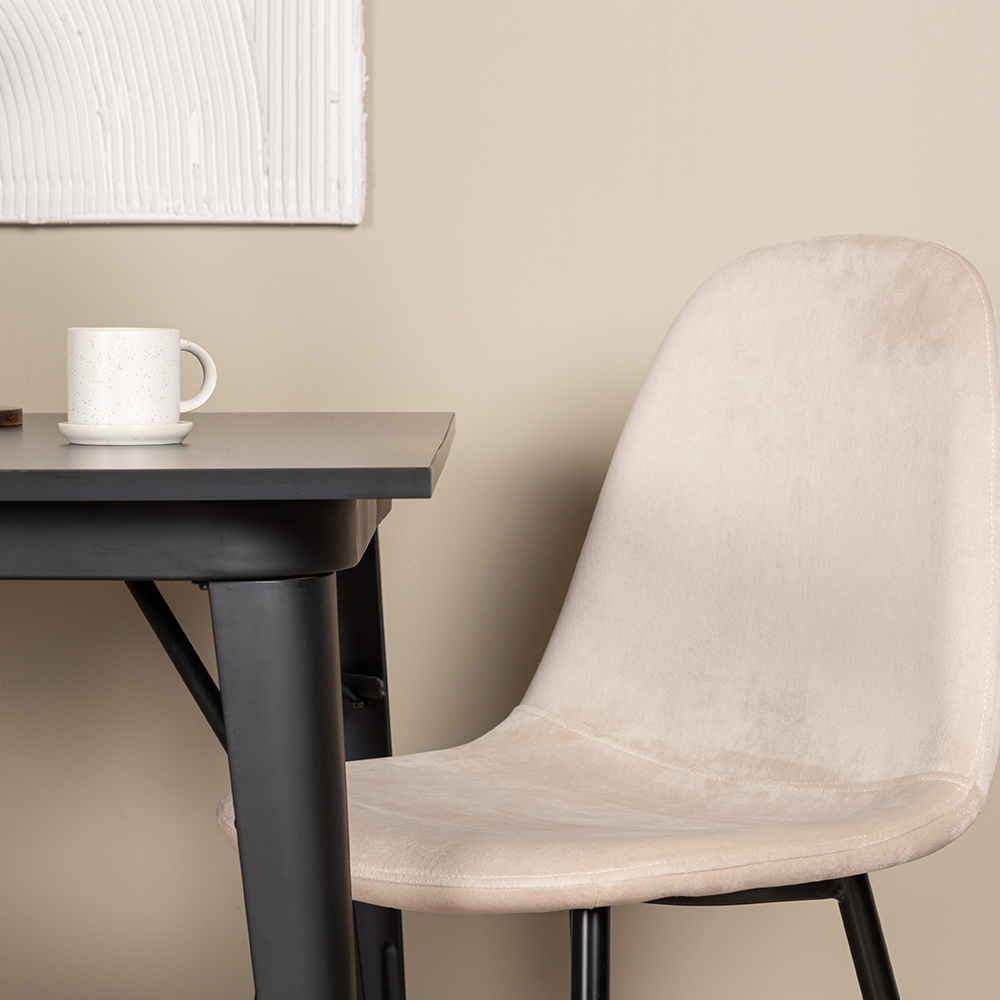 Spisegruppe Venture Home Tempe med 2 Polar Stoler Fløyel