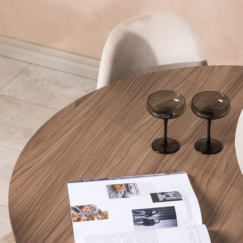 Spisegruppe Venture Home Durango Ø 120 cm med 4 Polar Stoler Fløyel