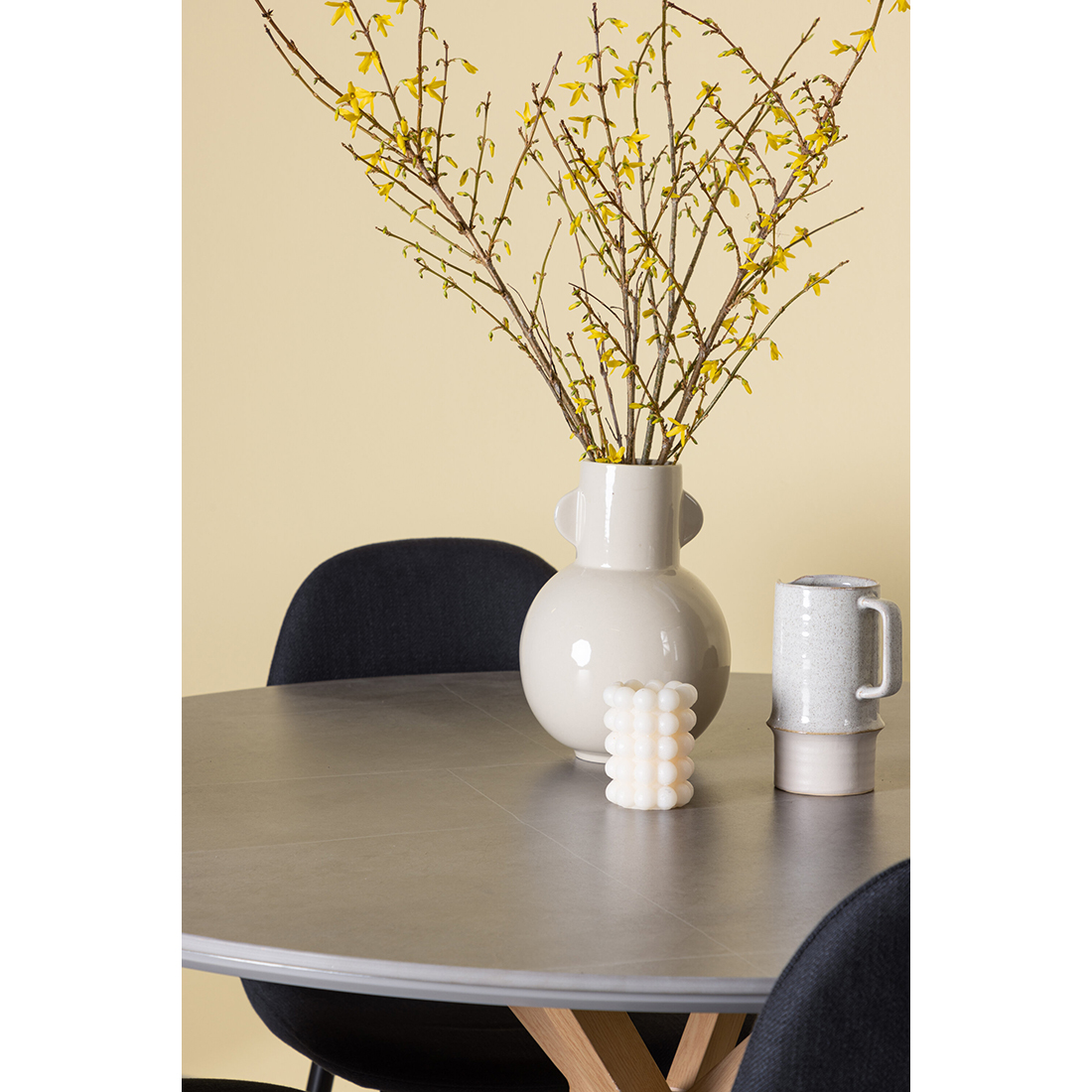 Spisegruppe Venture Home Piazza Ø120 cm med 4st Polar Spisestoler