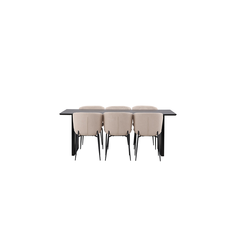 Spisegruppe Venture Home Vail med 6 Modesto Stoler