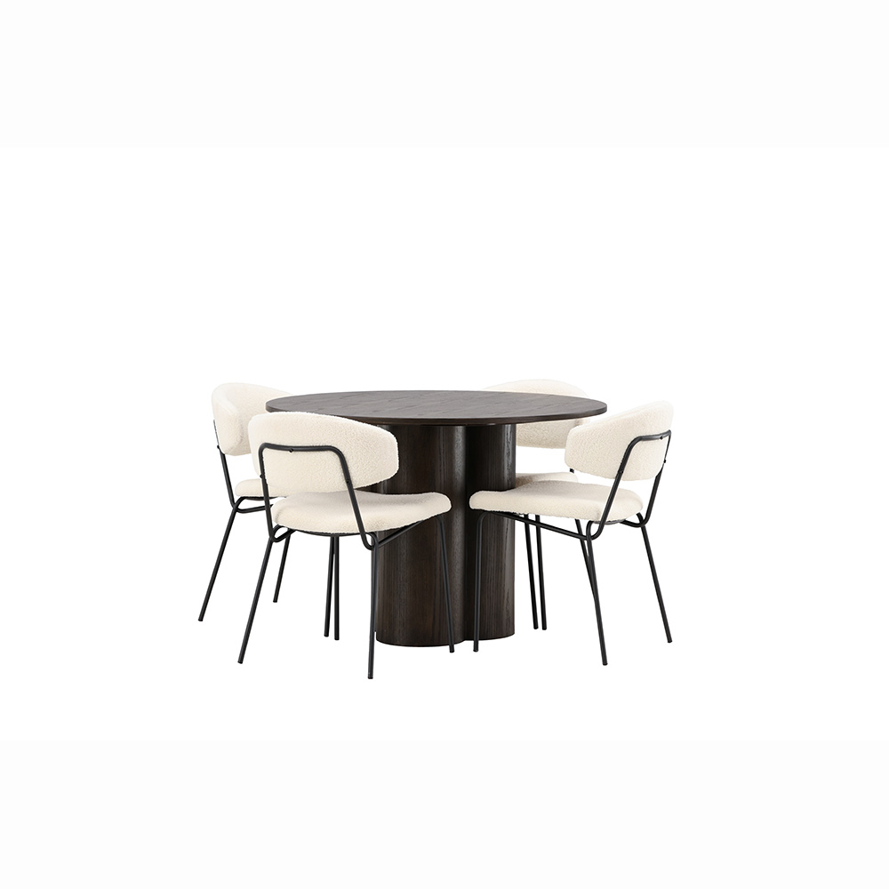 Spisegruppe Venture Home Olivia med 4 Chico Stoler