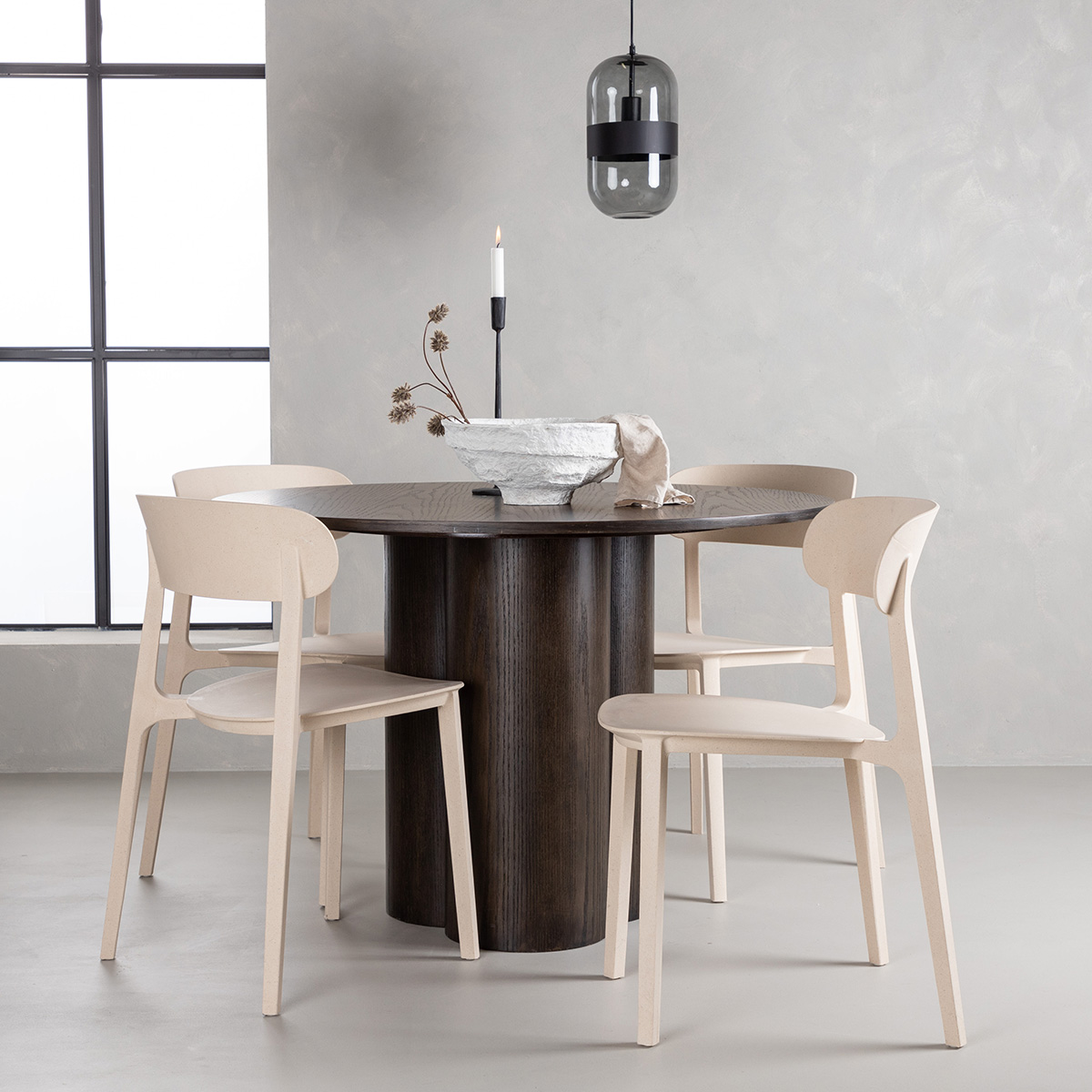 Spisegruppe Venture Home Olivia med 4 Åstol Stoler