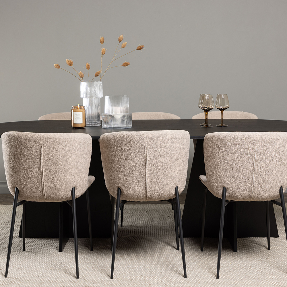 Spisegruppe Venture Home Bootcut Oval med 6 Modesto Stoler