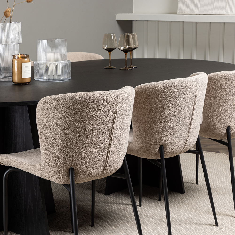 Spisegruppe Venture Home Bootcut Oval med 6 Modesto Stoler