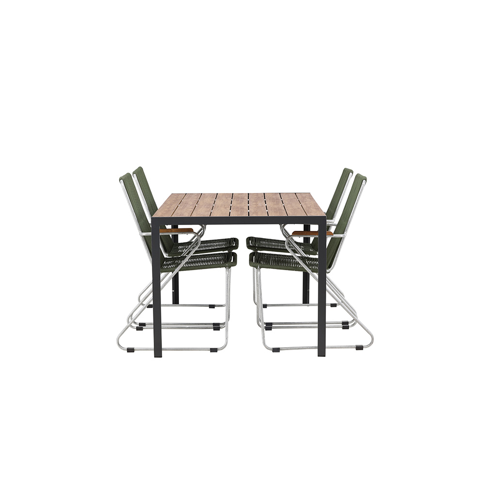 Spisegruppe Venture Home Break Bord med 4 Bois Stoler