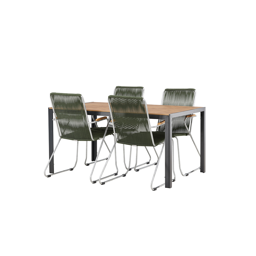 Spisegruppe Venture Home Break Bord med 4 Bois Stoler