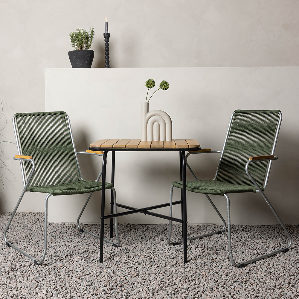 Cafégruppe Venture Home Holmbeck Bord med 2 Bois Stoler