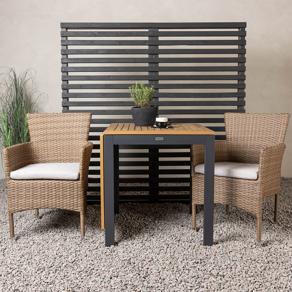 Cafégruppe Venture Home Diego Bord med 2 Malina Stoler