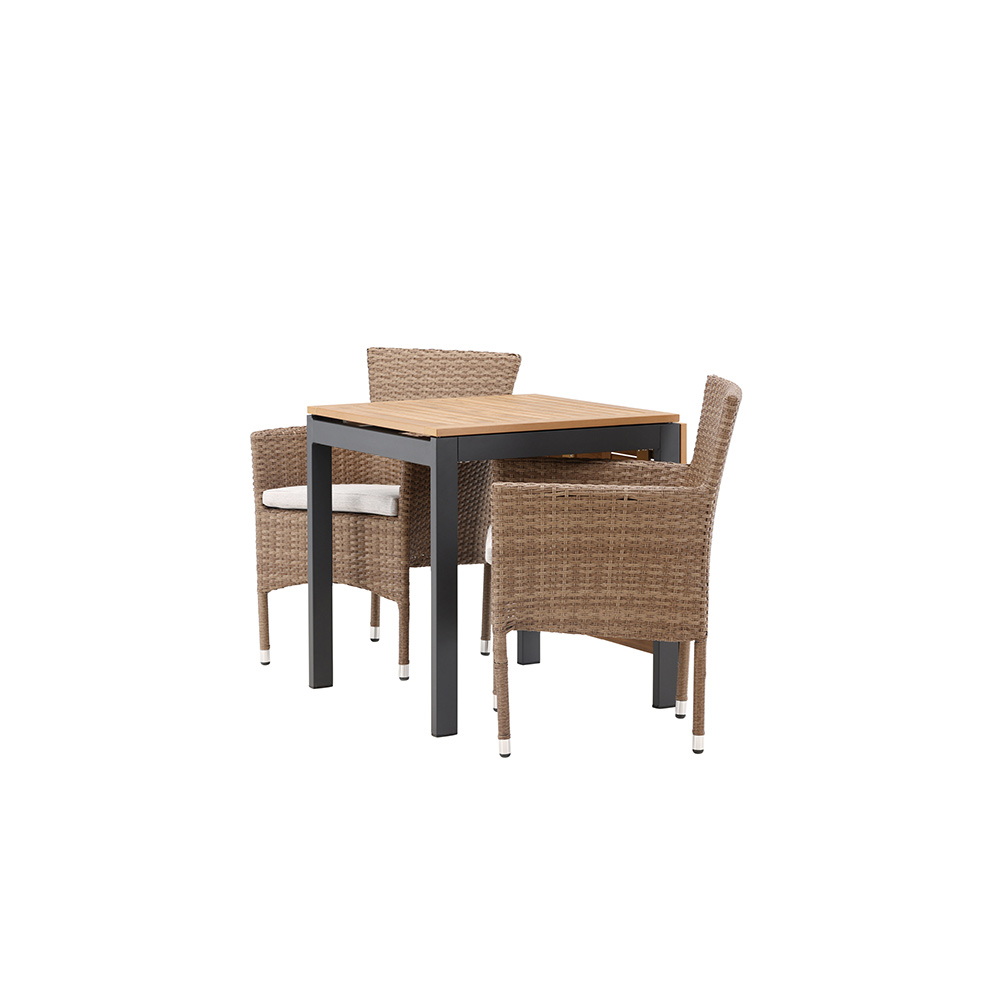 Cafégruppe Venture Home Diego Bord med 2 Malina Stoler