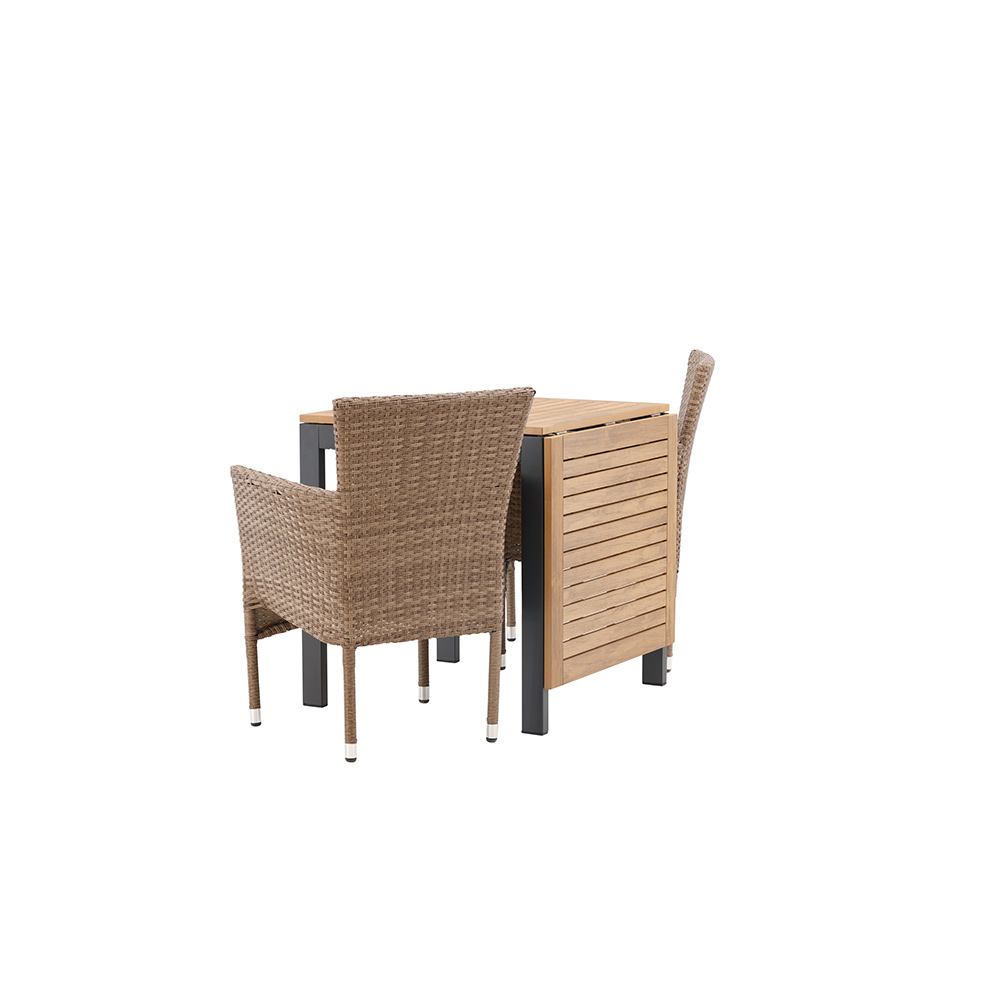 Cafégruppe Venture Home Diego Bord med 2 Malina Stoler