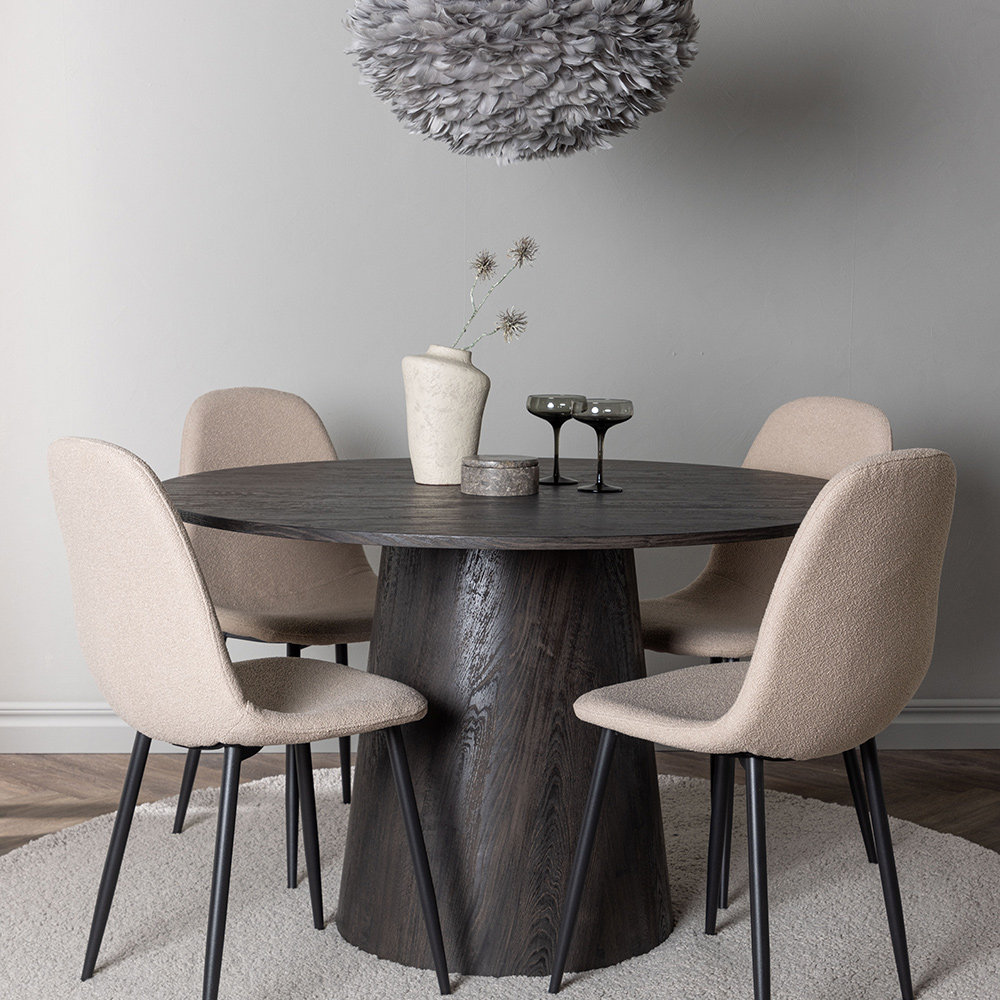 Spisegruppe Venture Home Lanzo Ø120 cm med 4 stk Polar Stoler