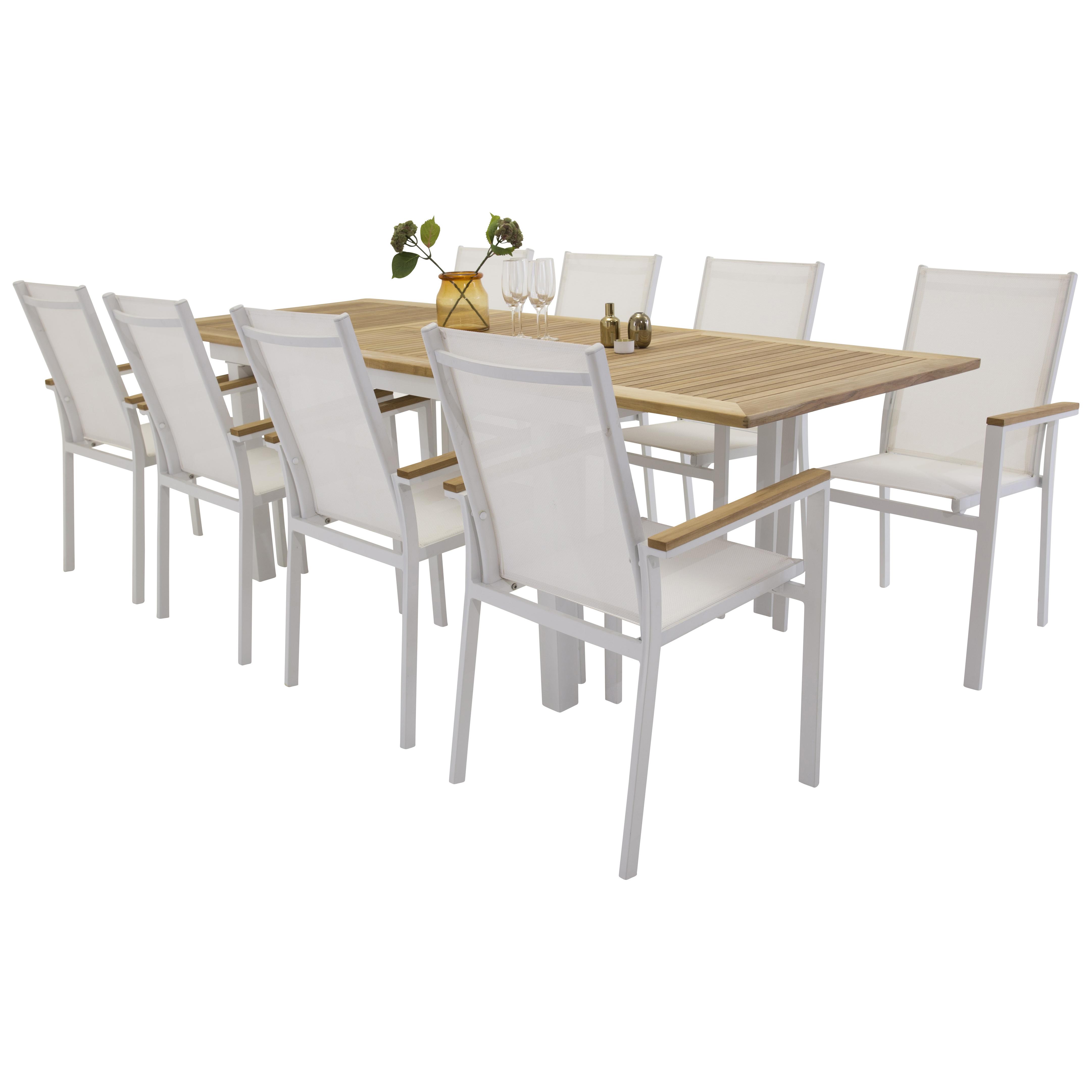 Matgrupp Venture Design Perla 160/240 med 8 Tilly Stolar