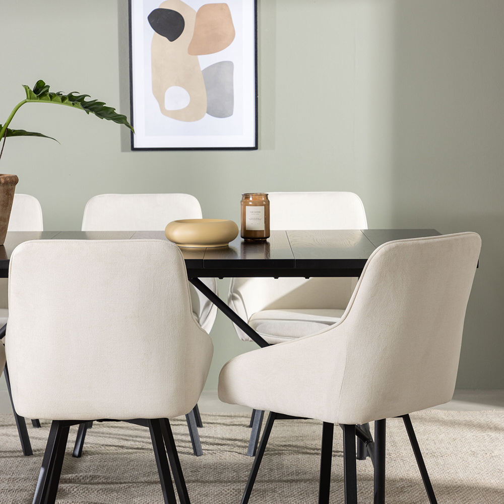 Spisegruppe Venture Home Astrid med 6 Rosie Stoler