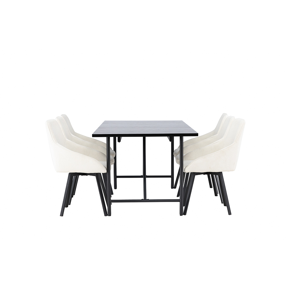 Spisegruppe Venture Home Astrid med 6 Rosie Stoler