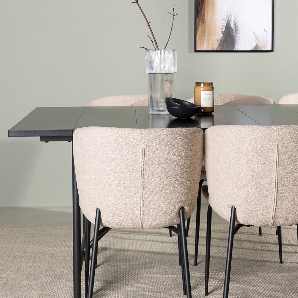 Spisegruppe Venture Home Astrid med 6 Modesto Stoler