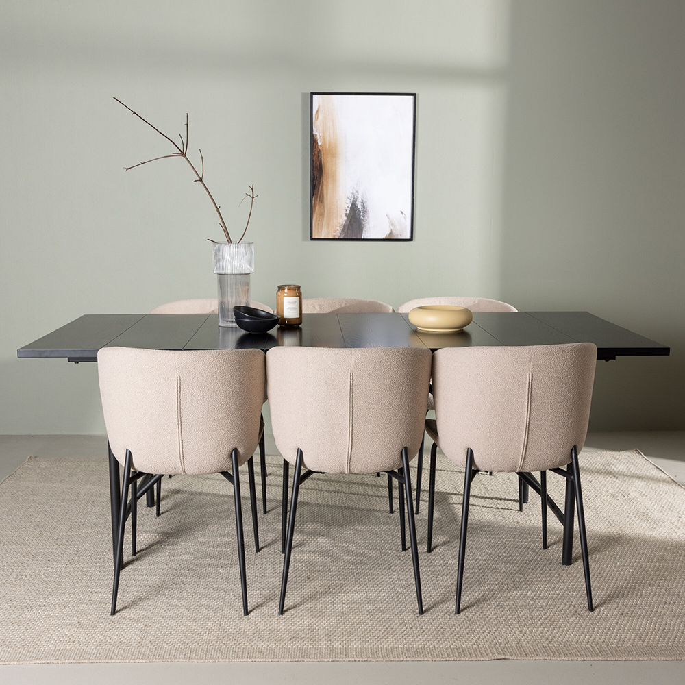 Spisegruppe Venture Home Astrid med 6 Modesto Stoler