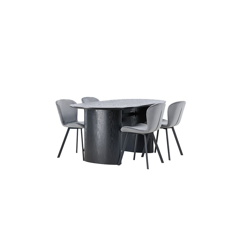Spisegruppe Venture Home Isolde med 4 stk Lilja Stoler