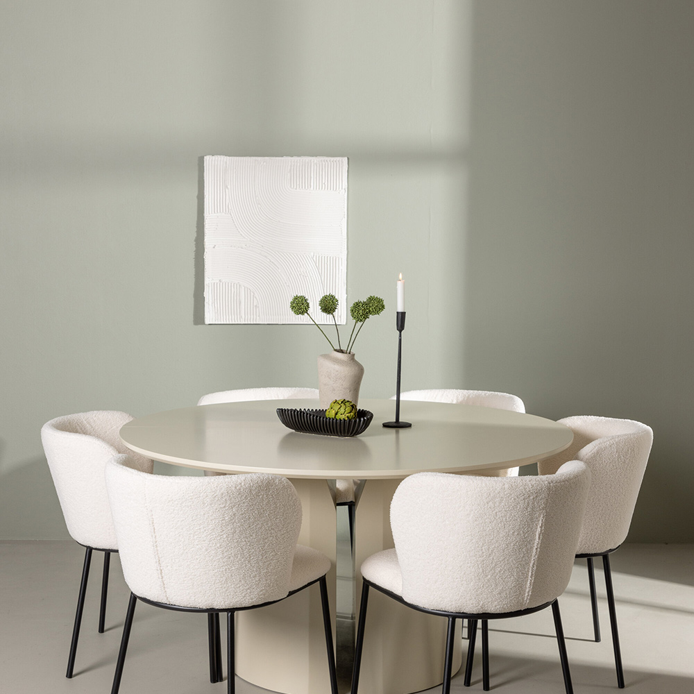 Spisegruppe Venture Home Sandvik med 6 Edina Stoler