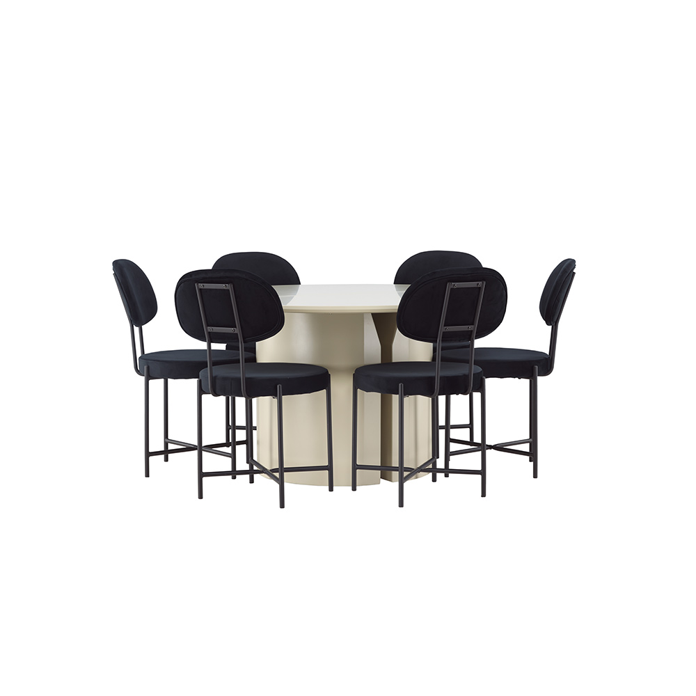 Spisegruppe Venture Home Sandvik med 6 Stella Stoler