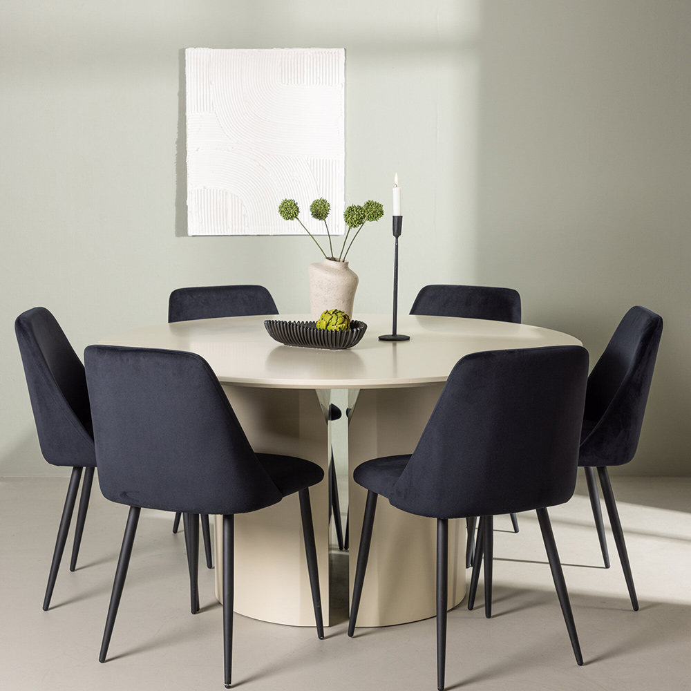 Spisegruppe Venture Home Sandvik med 6 Night Stoler