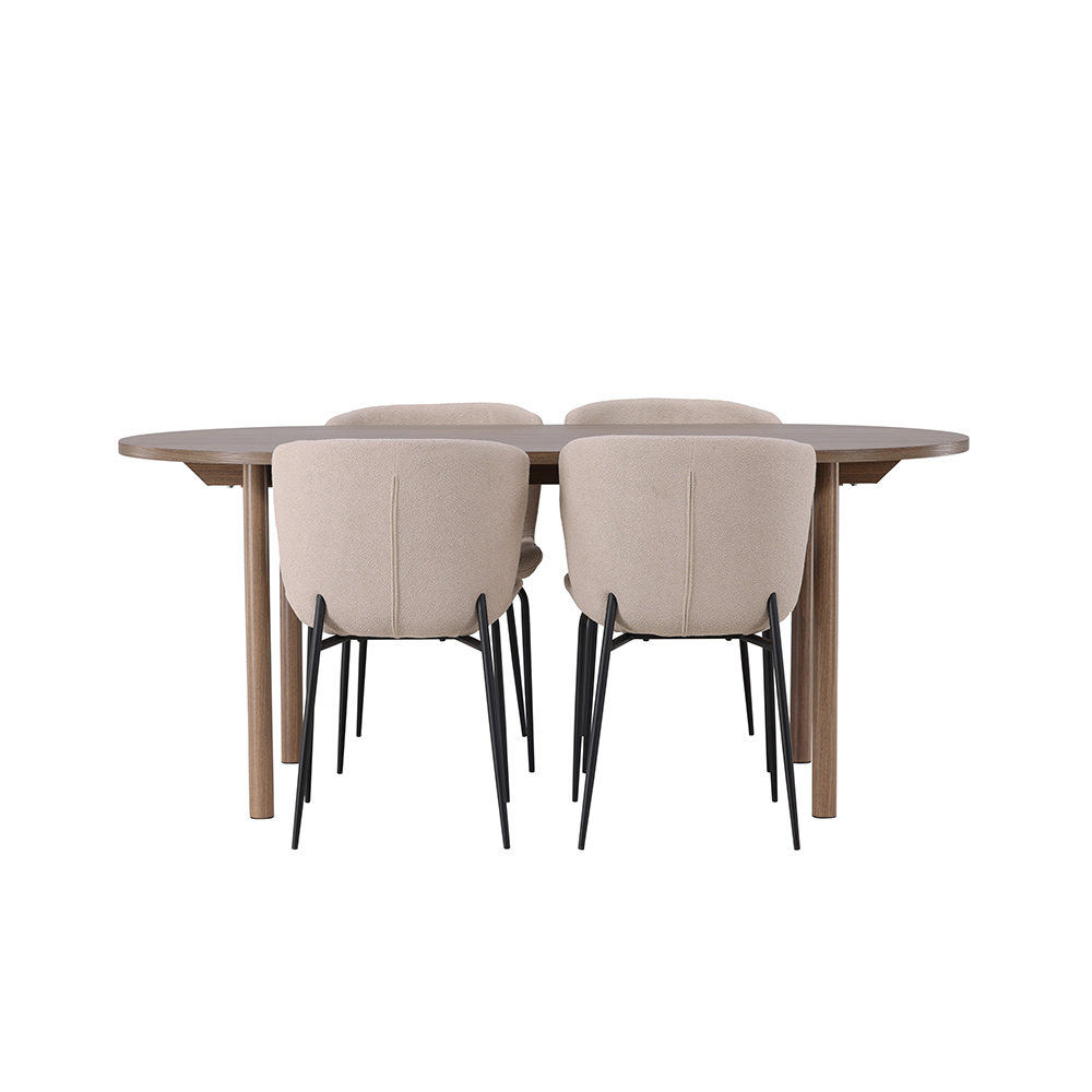 Spisegruppe Venture Home Andy med 4 Modesto Stoler