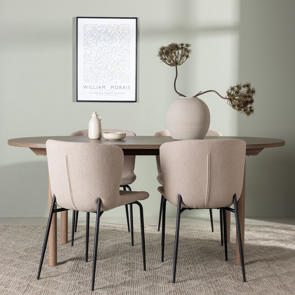 Spisegruppe Venture Home Andy med 4 Modesto Stoler