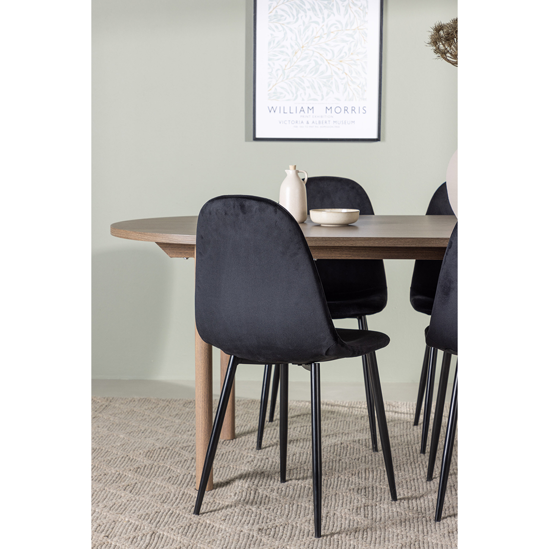 Spisegruppe Venture Home Andy Ø120 cm med 4st Polar Spisestoler