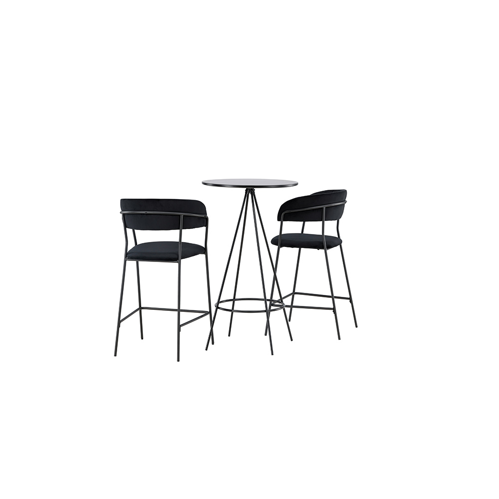 Spisegruppe Venture Home Bistro Ø60 cm med 2 stk Lui Stoler