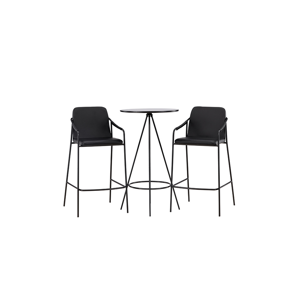 Spisegruppe Venture Home Bistro Ø60 cm med 2 stk Tvist Stoler
