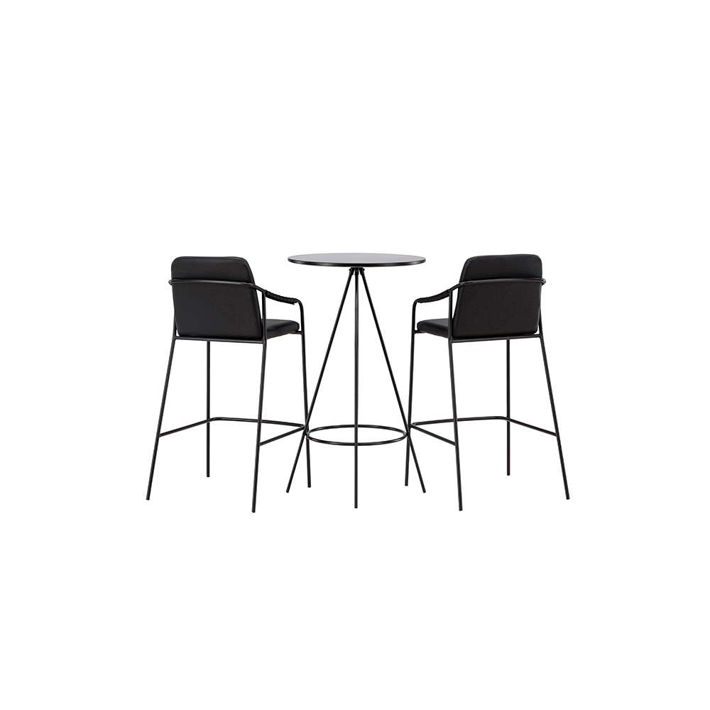 Spisegruppe Venture Home Bistro Ø60 cm med 2 stk Tvist Stoler