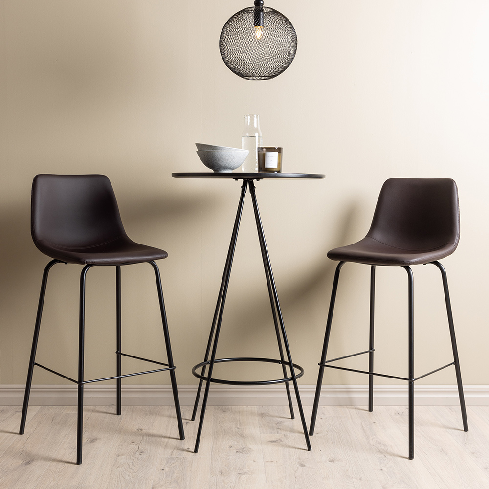 Spisegruppe Venture Home Bistro Ø60 cm med 2 stk Alexi Stoler