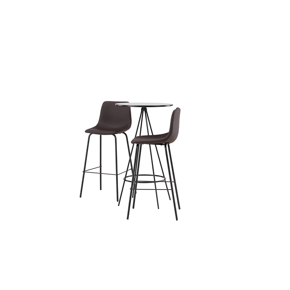 Spisegruppe Venture Home Bistro Ø60 cm med 2 stk Alexi Stoler