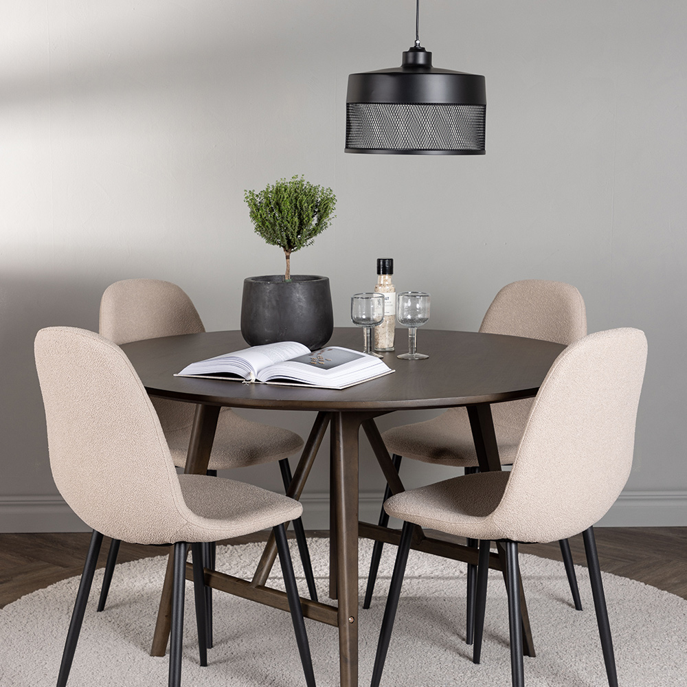 Spisegruppe Venture Home Kaseidon Ø100 cm med 4 stk Polar Stoler