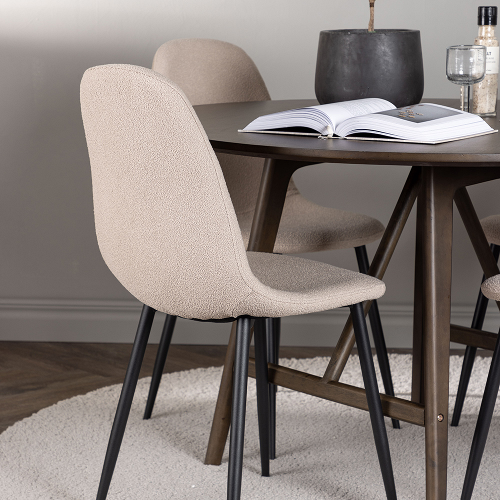 Spisegruppe Venture Home Kaseidon Ø100 cm med 4 stk Polar Stoler