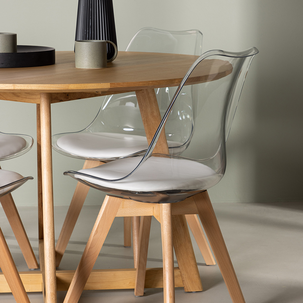 Spisegruppe Venture Home Yakidon Ø120 cm med 4 stk Edvin Stoler