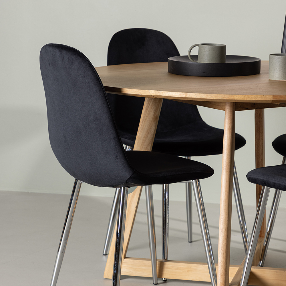 Spisegruppe Venture Home Yakidon Ø120 cm med 4 stk Polar Stoler