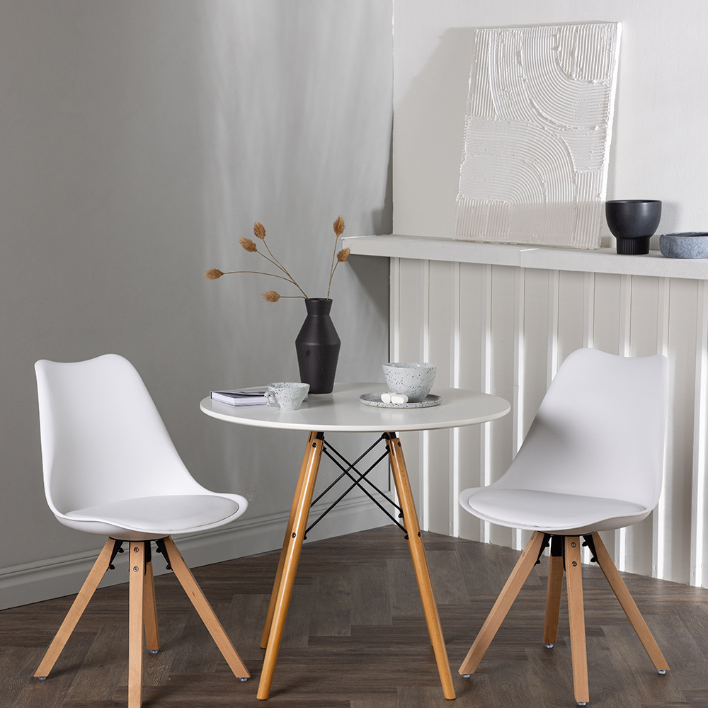 Spisegruppe Venture Home Danburi Ø60 cm med 2 stk Zeno Stoler