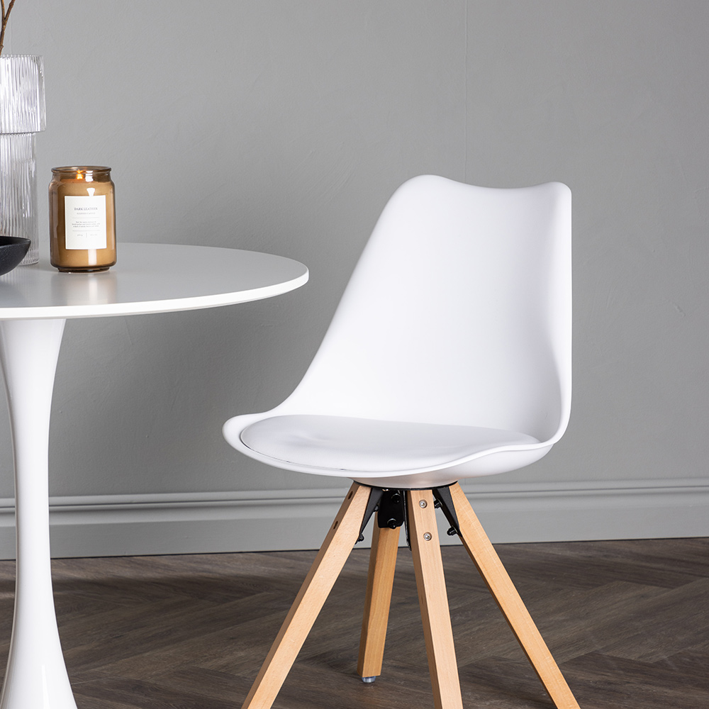 Spisegruppe Venture Home Hamden Ø80 cm med 2 stk Zeno Stoler