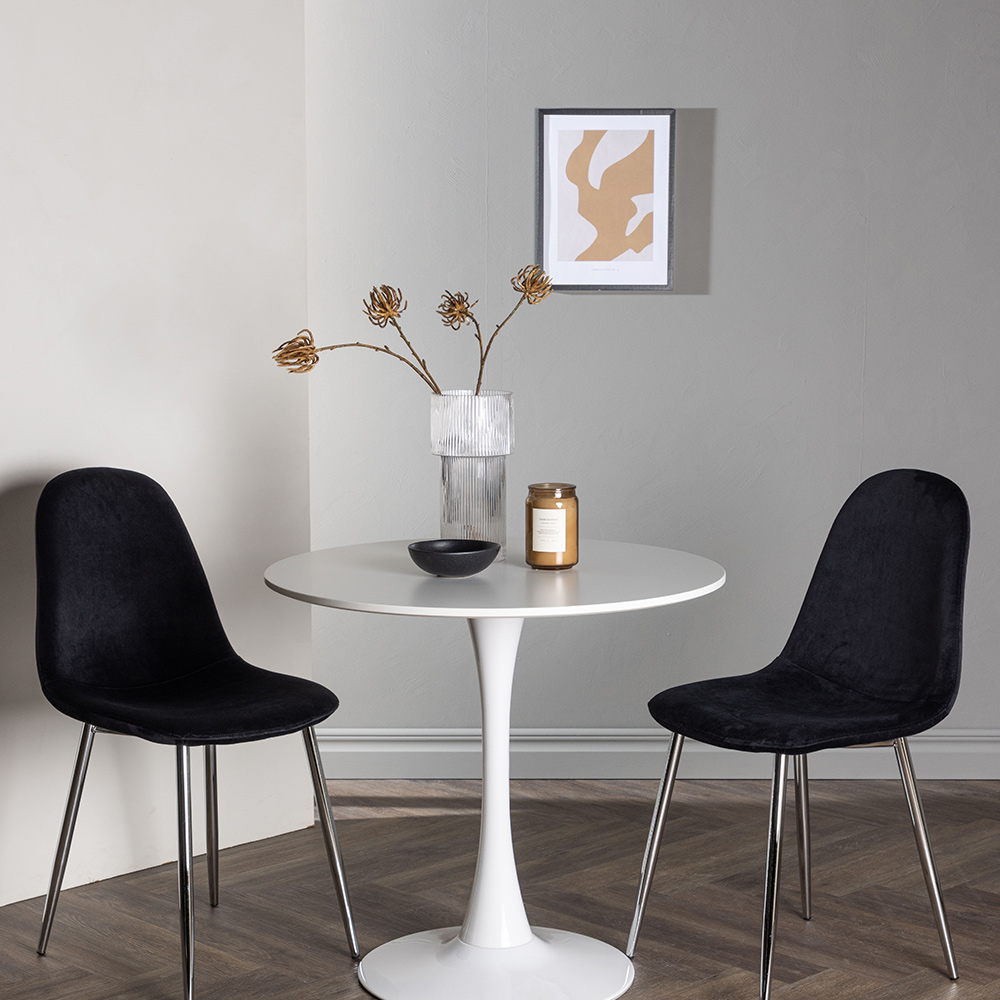 Spisegruppe Venture Home Hamden Ø80 cm med 2 stk Polar Stoler