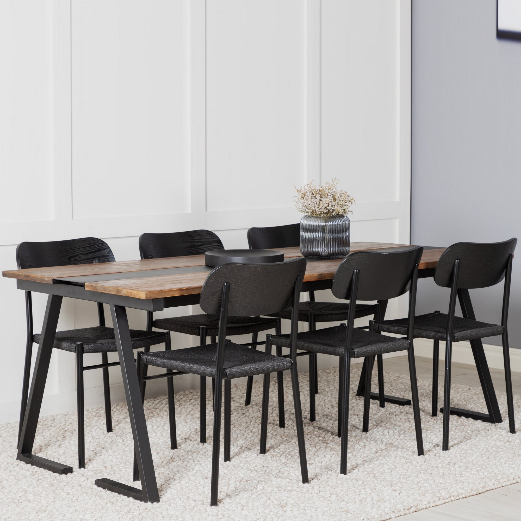 Spisegruppe Venture Home Jakarta med 6stk Polly Stoler